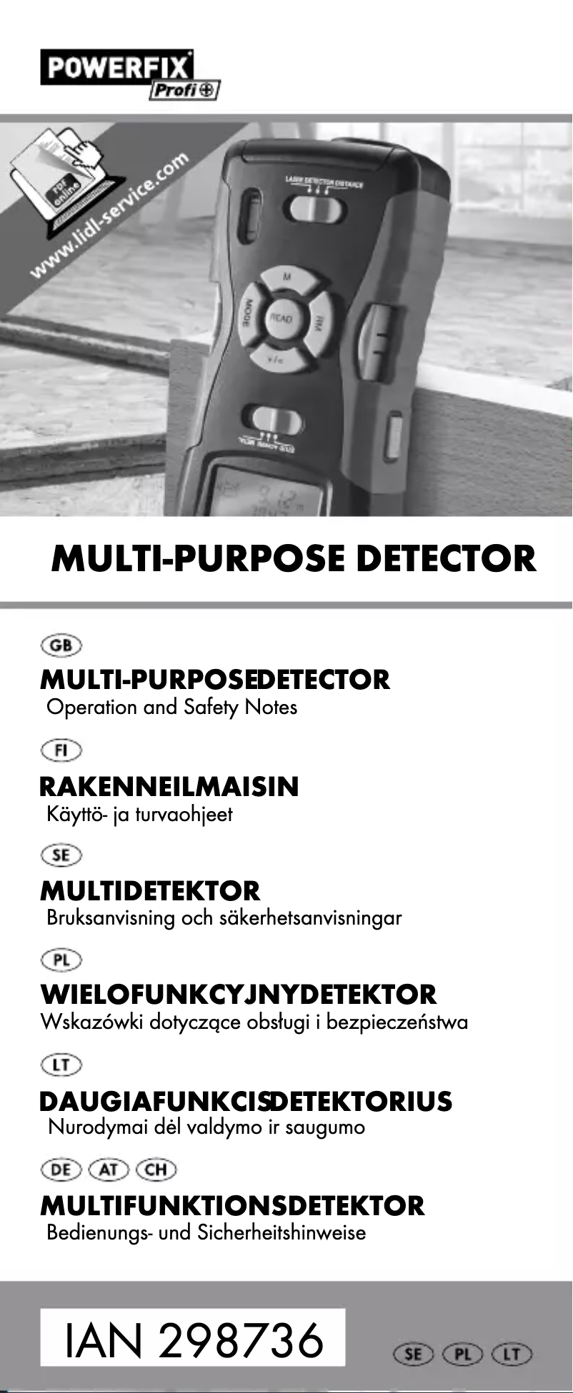 Página 1 del manual Manual de usuario Powerfix PMDL 5 B2