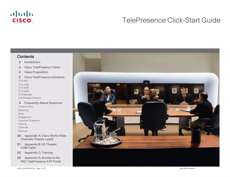 Page 1 de la notice Manuel utilisateur Cisco TelePresence 500
