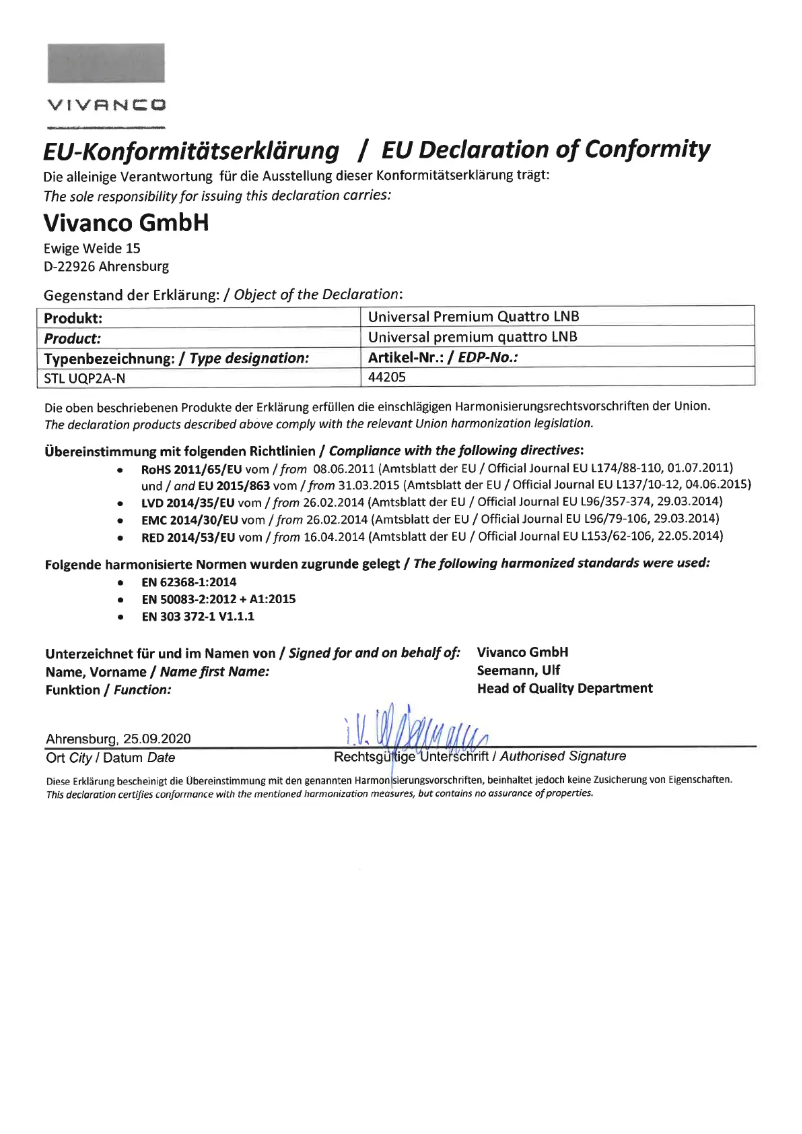 Image de la première page du manuel de l'appareil STL UQP2A-N