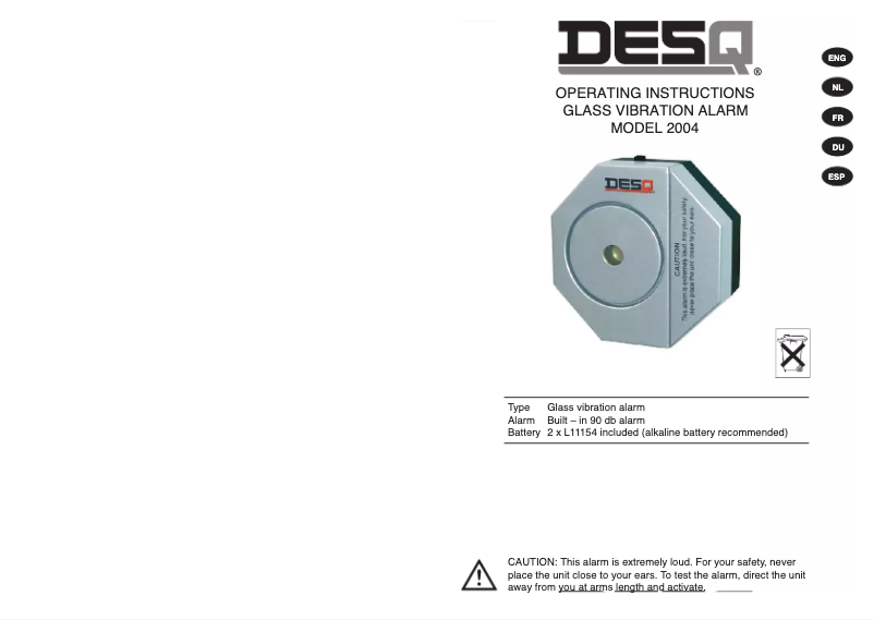 Image de la première page du manuel de l'appareil 2004