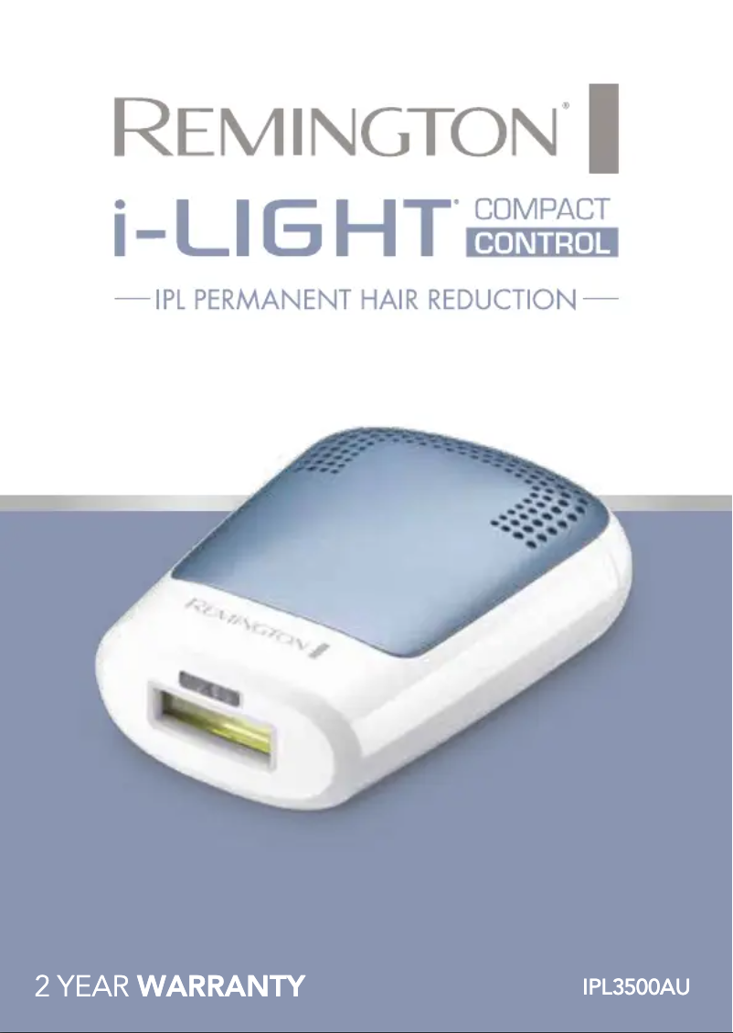 Image de la première page du manuel de l'appareil i-Light IPL3500AU