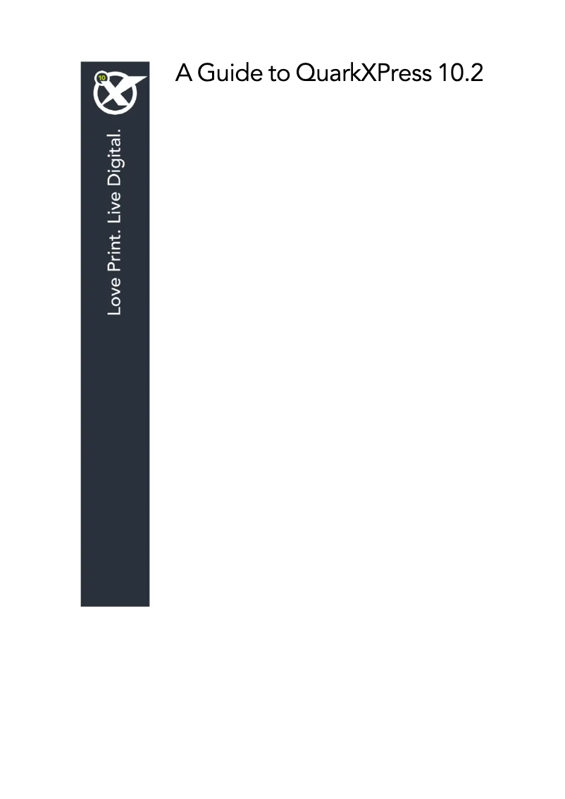Page n°1 - Manuel utilisateur Quark XPress 10.2