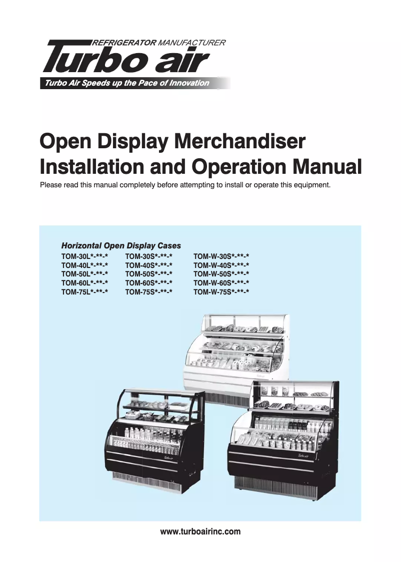 Imagen de la primera página del manual del dispositivo TOM-75S