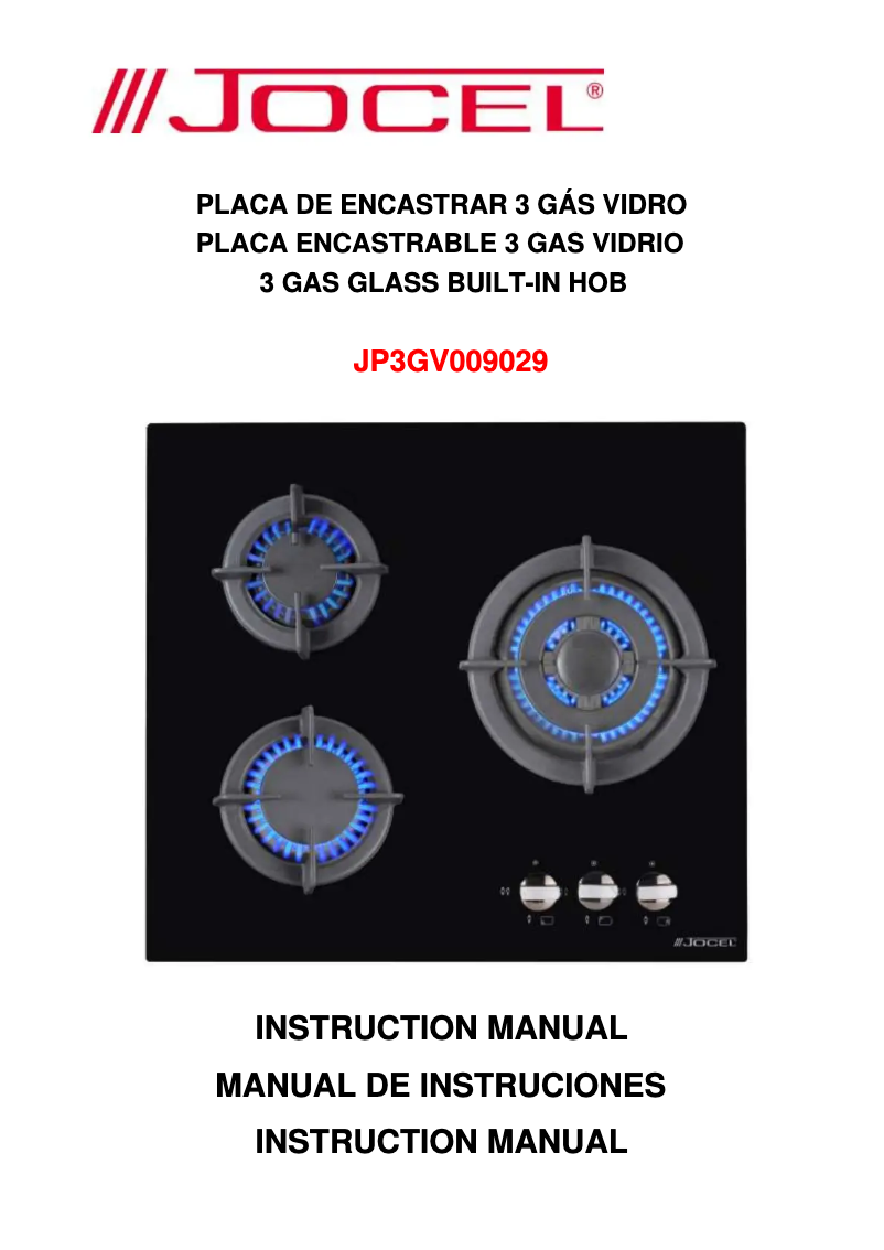 Page 1 de la notice Manuel utilisateur Jocel JP3GV009029