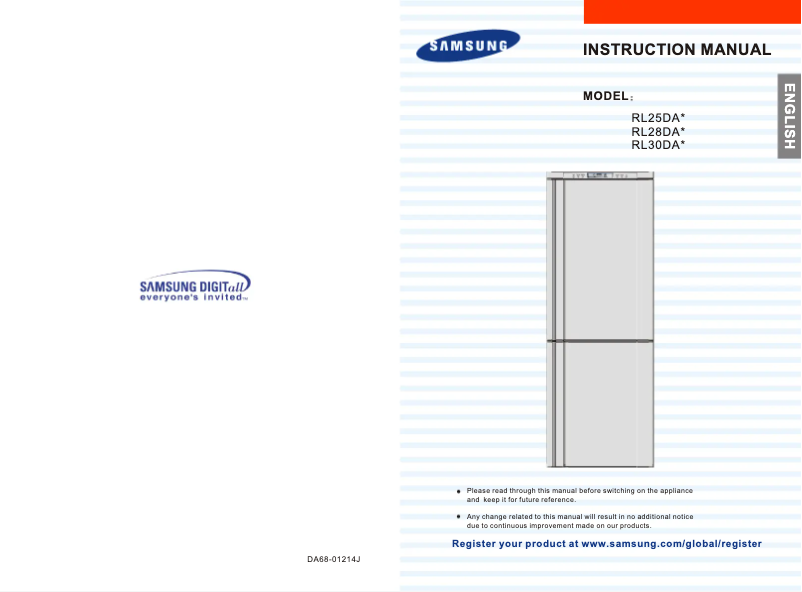 Page 1 de la notice Manuel utilisateur Samsung RL30DAMS