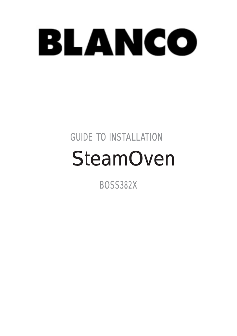 Page 1 de la notice Manuel utilisateur BLANCO BOSS382X