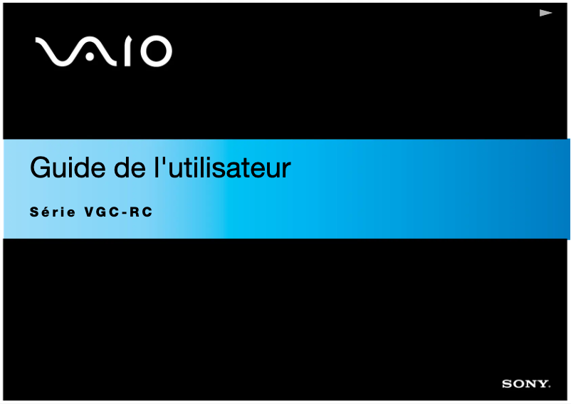 Página 1 del manual Manual de usuario Sony Vaio VGC-RC202