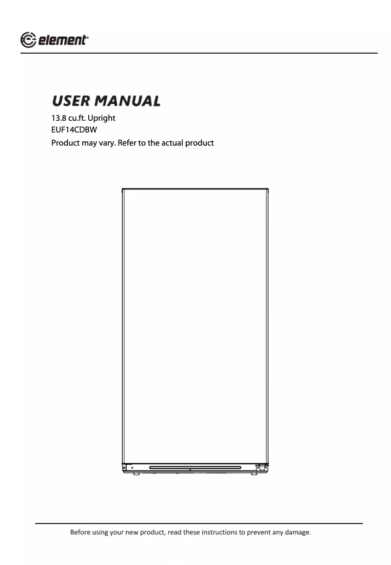 Page 1 de la notice Manuel utilisateur Element EUF14CDBW