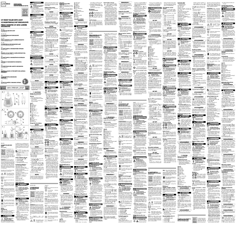 Page 1 de la notice Manuel utilisateur Livarno Lux IAN 398169