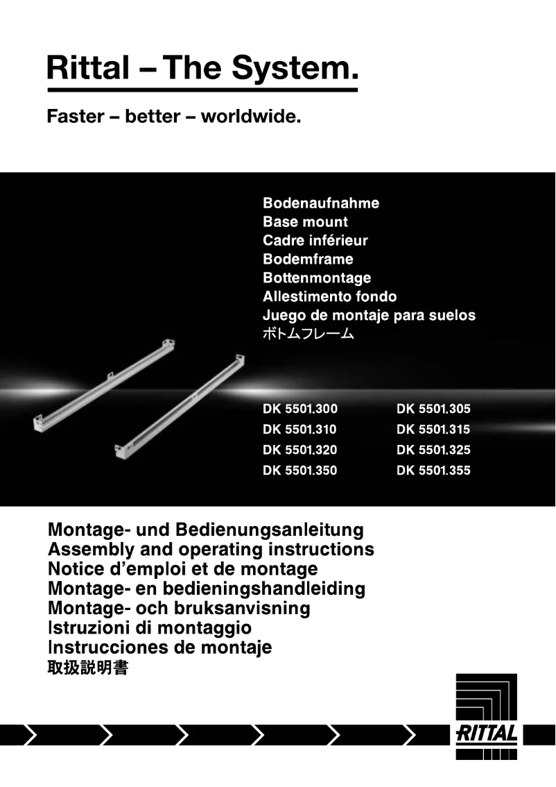 Page n°1 - Manuel utilisateur Rittal DK 5501.310