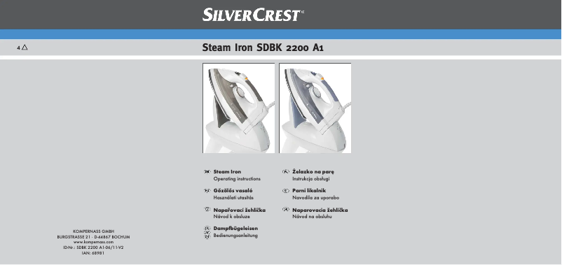 Page 1 de la notice Manuel utilisateur SilverCrest SDBK 2200 A1