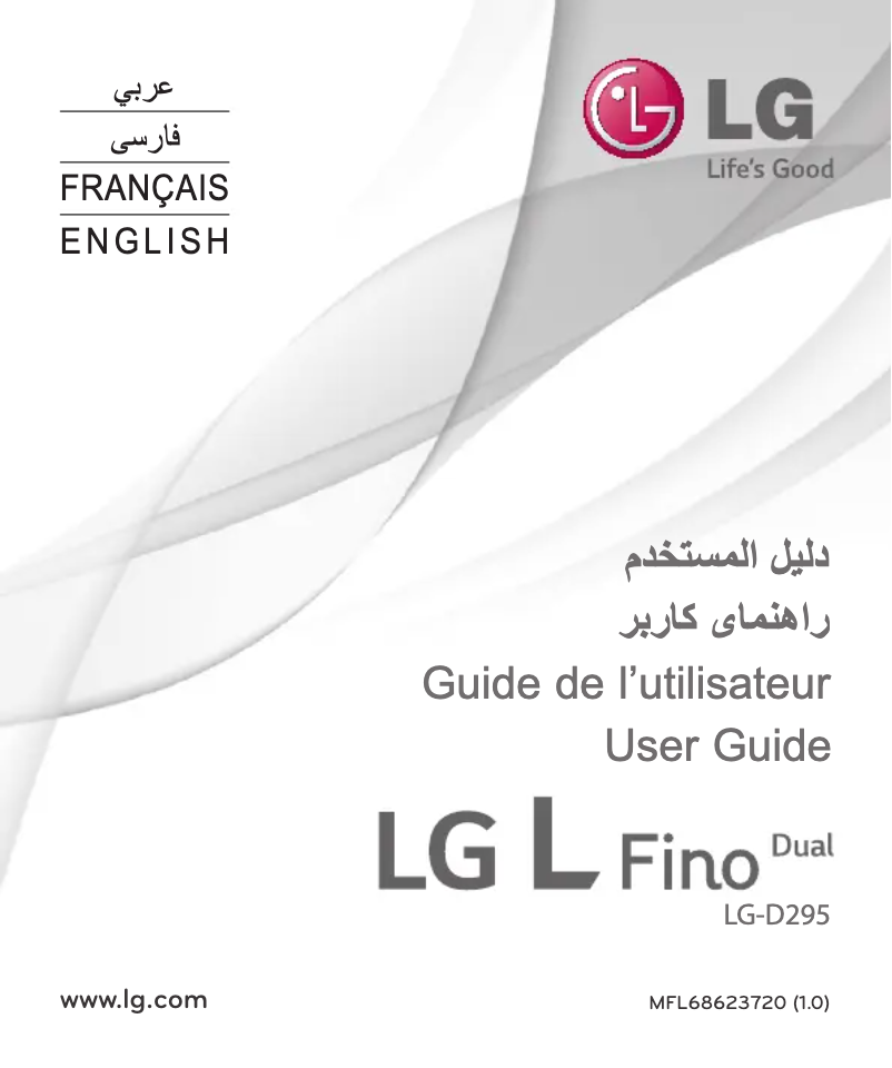Page 1 de la notice Manuel utilisateur LG LG-D295