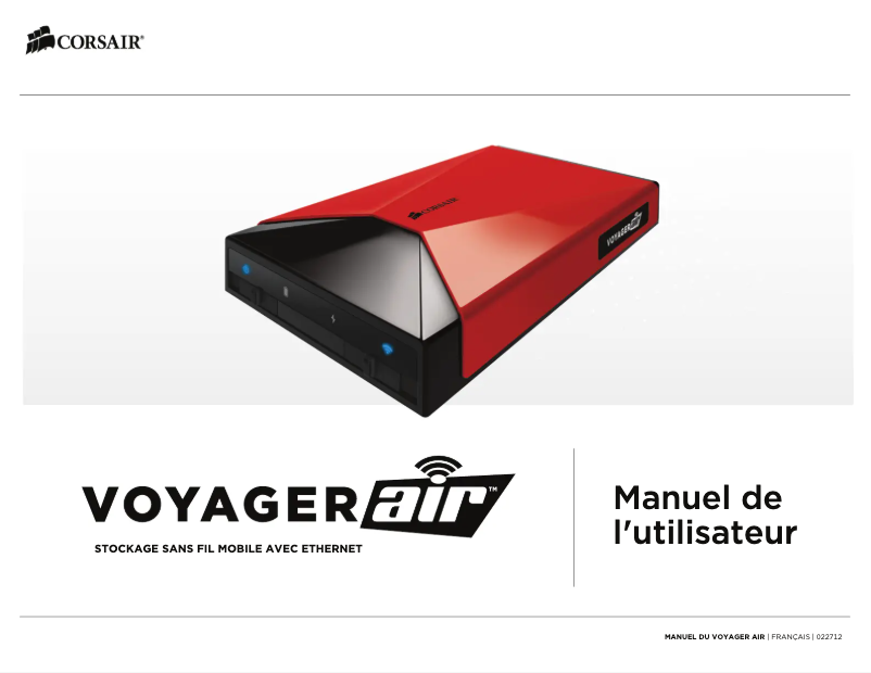 Page 1 de la notice Manuel utilisateur Corsair Voyager Air