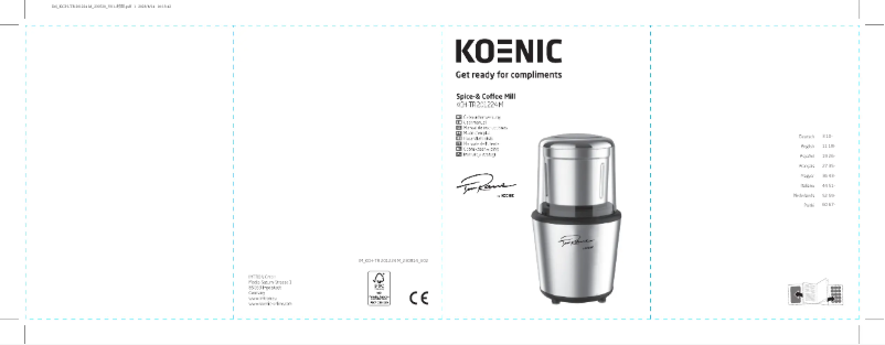 Page 1 de la notice Manuel utilisateur Koenic KCH-TR 201224 M