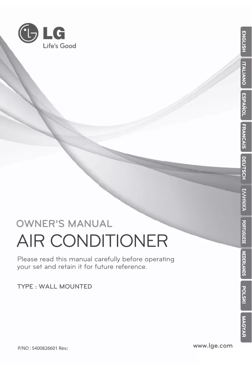 Page 1 de la notice Manuel utilisateur LG CS09AF