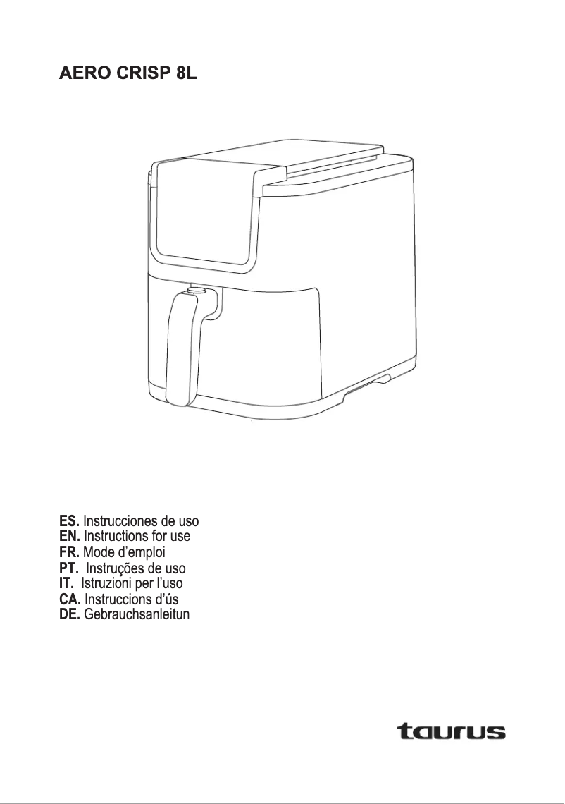 Image de la première page du manuel de l'appareil Aero Crisp 8L