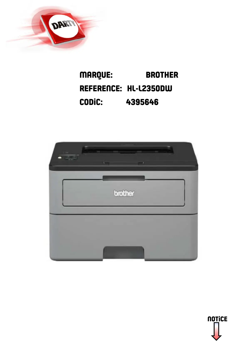Page n°1 - Manuel utilisateur Brother HL-L2350DW