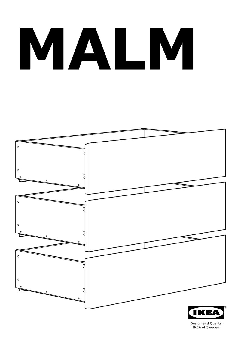 Page 1 de la notice Manuel utilisateur Ikea MALM 303.546.60