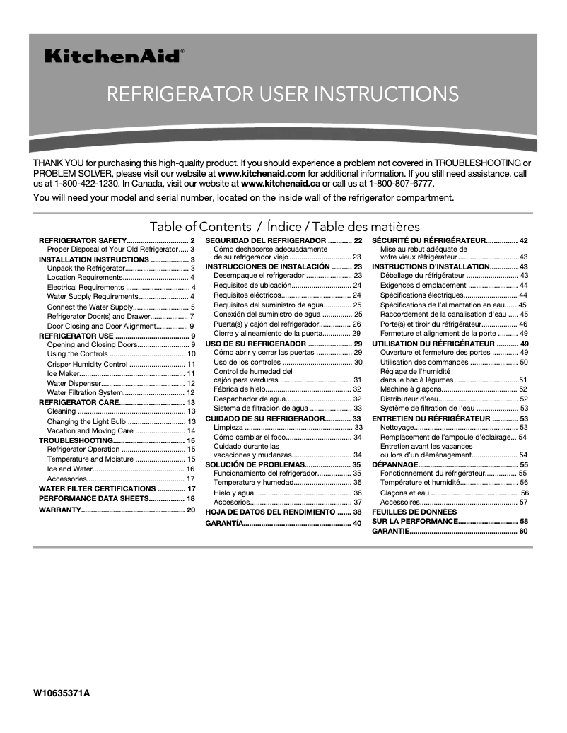 Image de la première page du manuel de l'appareil Architect KBFS22ECMS