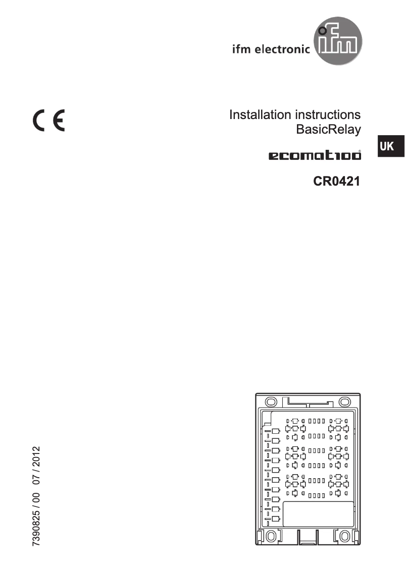 Page 1 de la notice Manuel utilisateur IFM EC0457