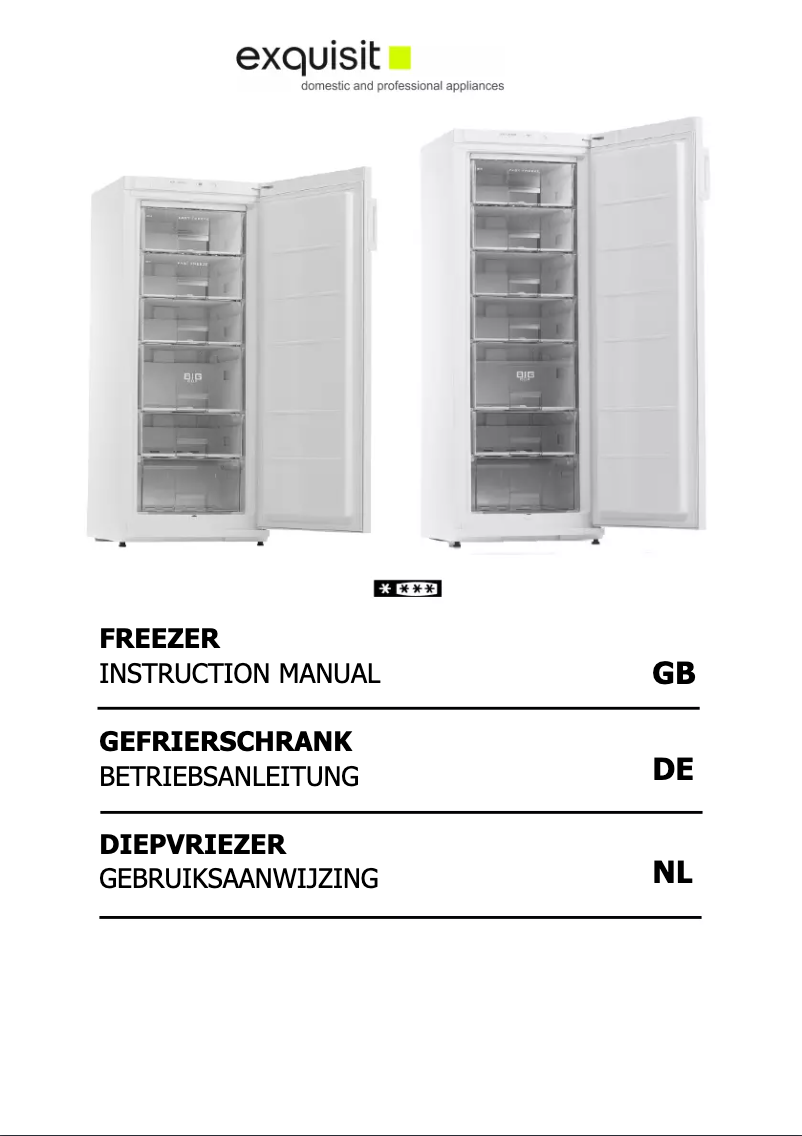 Page 1 de la notice Manuel utilisateur Exquisit F245.1504.1A+