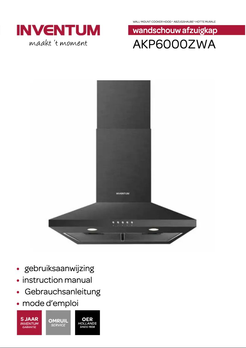 Page 1 de la notice Manuel utilisateur Inventum AKP6000ZWA