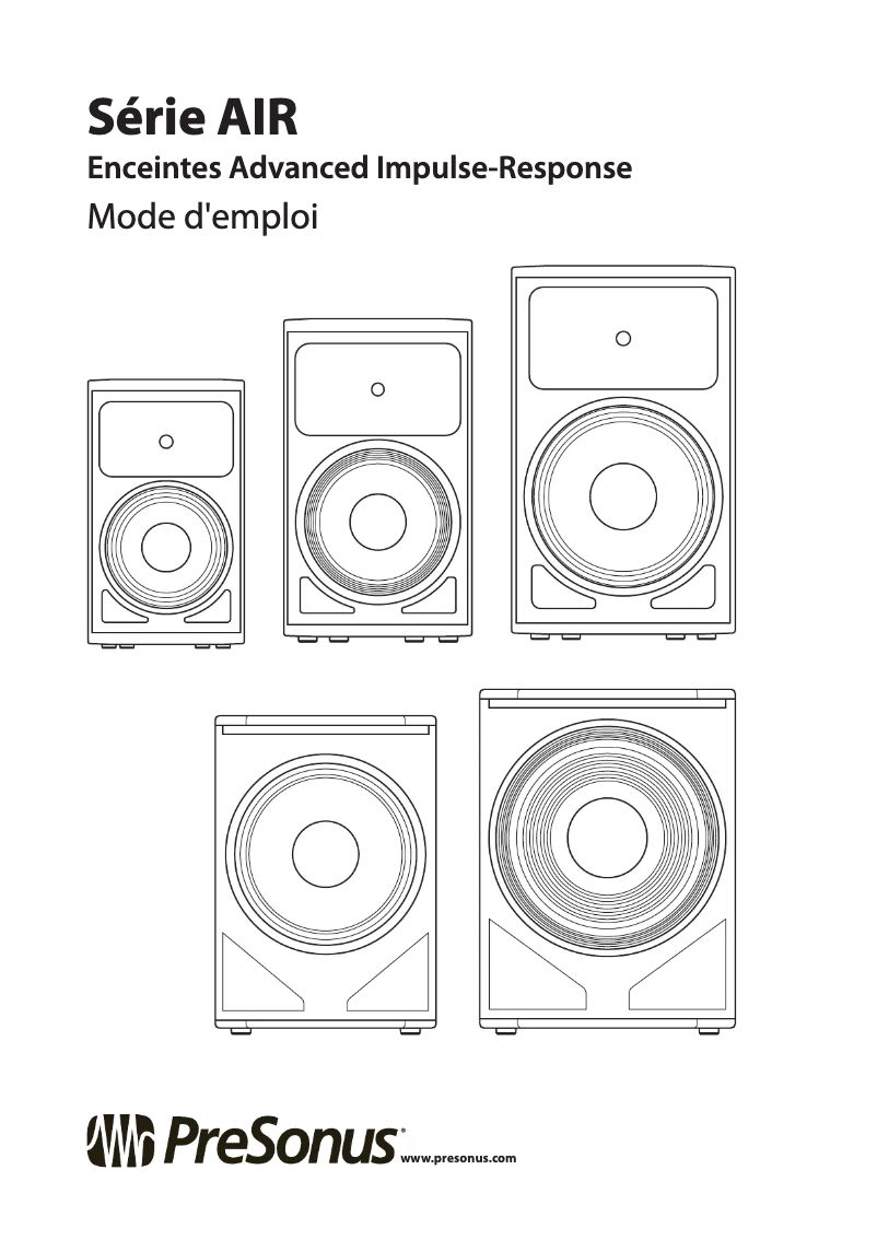 Page n°1 - Manuel utilisateur PreSonus AIR12