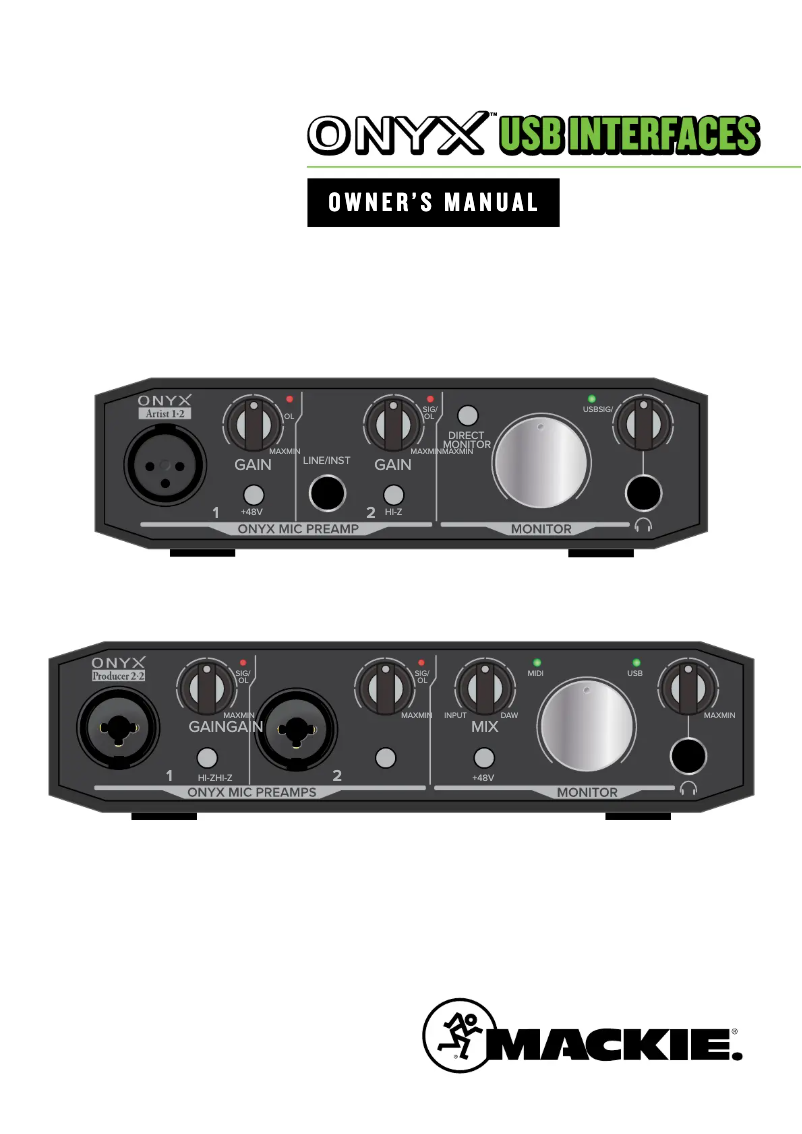 Image de la première page du manuel de l'appareil Onyx Producer 2-2