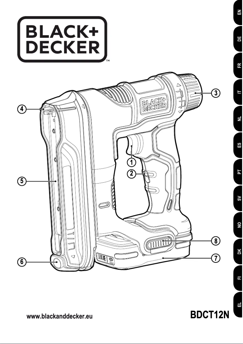 Page n°1 - Manuel utilisateur Black & Decker BDCT12