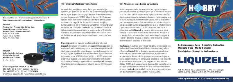 Page 1 de la notice Manuel utilisateur Hobby Liquizell