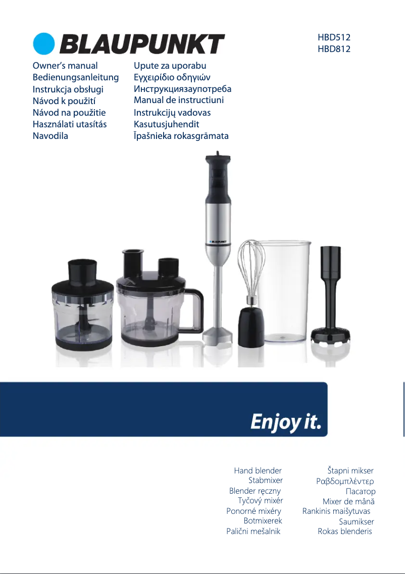 Page n°1 - Manuel utilisateur Blaupunkt HBD512