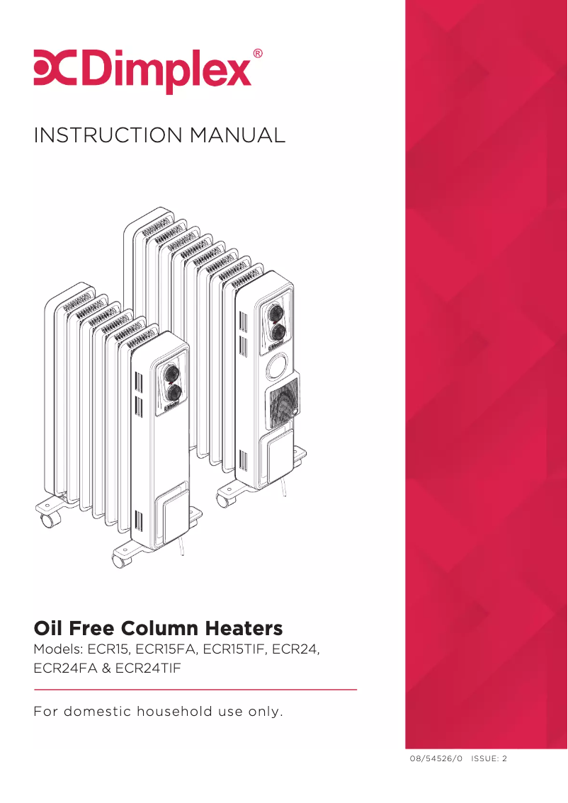Page 1 de la notice Manuel utilisateur Dimplex ECR15