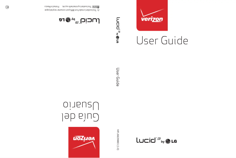 Page 1 de la notice Manuel utilisateur LG Lucid 3