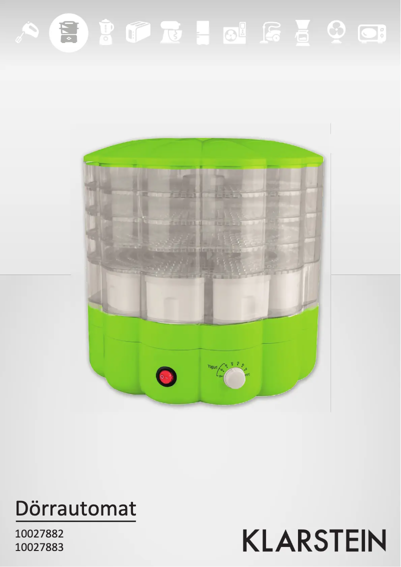 Page n°1 - Manuel utilisateur Klarstein Yofruit 10027883