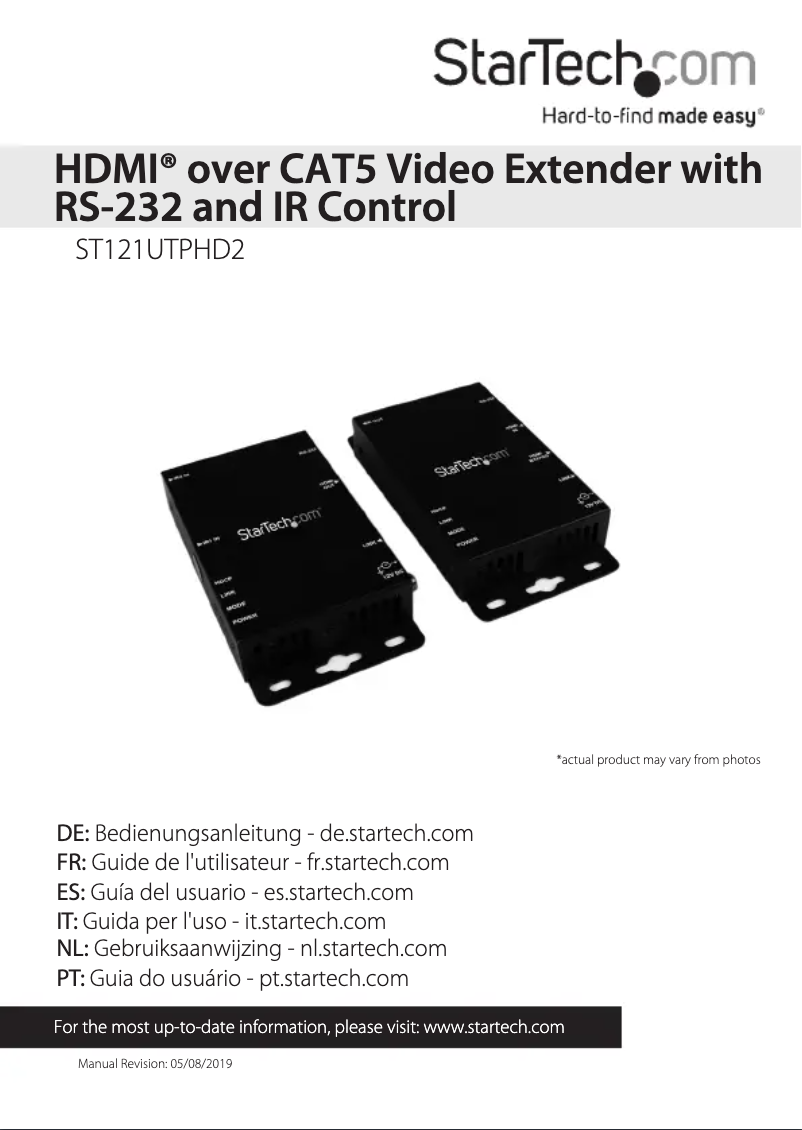 Image de la première page du manuel de l'appareil ST121