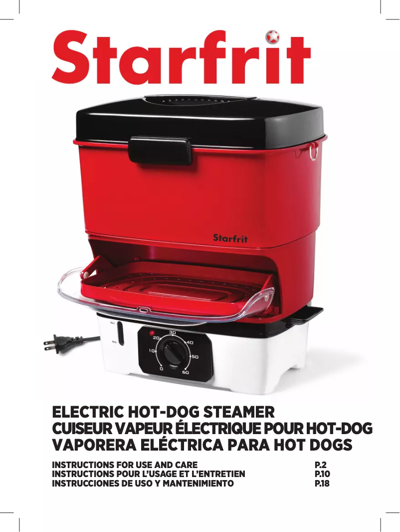 Page n°1 - Manuel utilisateur Starfrit 024730-002-0000