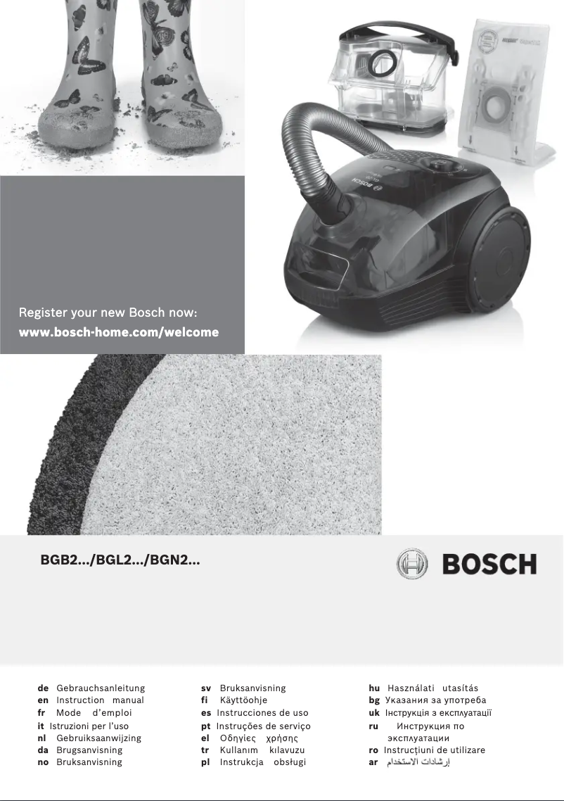 Page n°1 - Manuel utilisateur Bosch BGL2UB1108