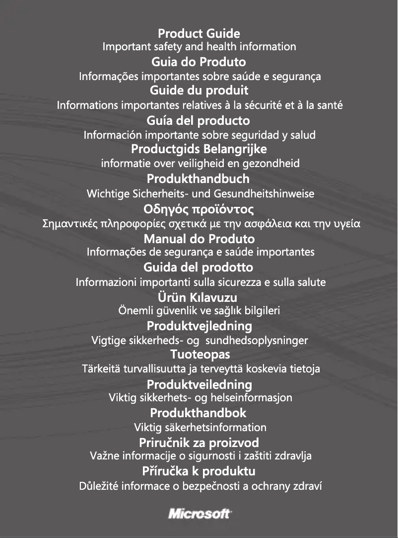Página 1 del manual Manual de usuario Microsoft 2CF-00023