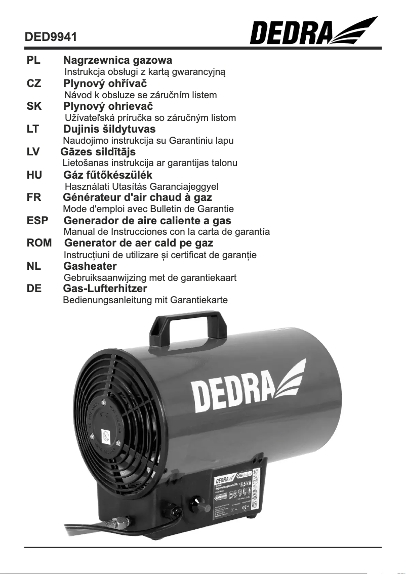 Image de la première page du manuel de l'appareil DED9941