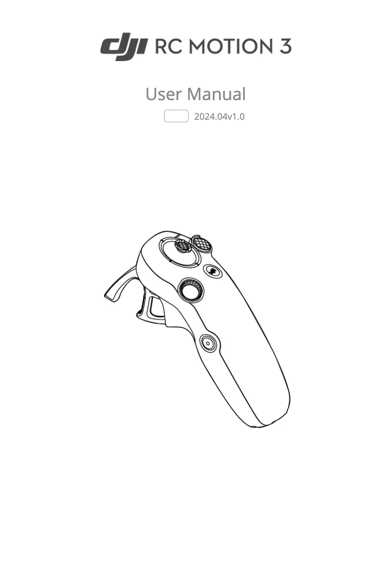 Page 1 de la notice Manuel utilisateur DJI RC Motion 3