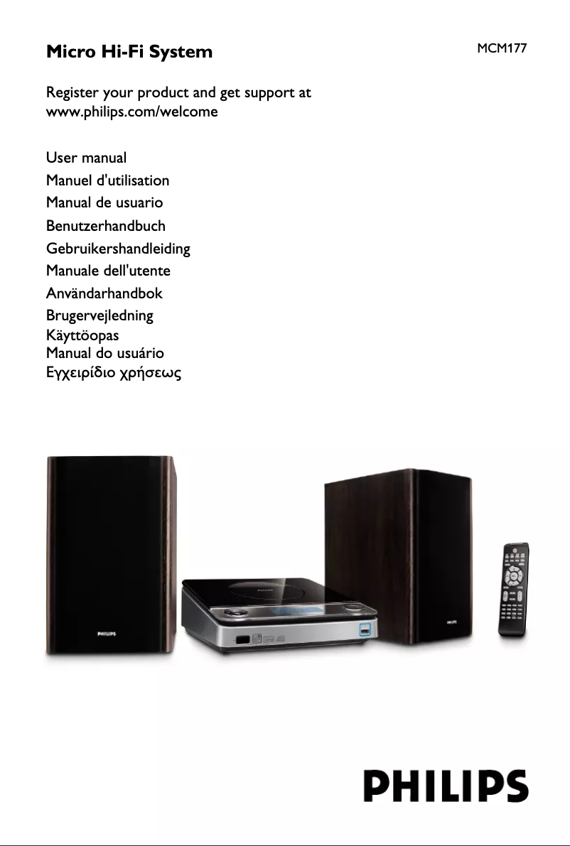 Image de la première page du manuel de l'appareil MCM177