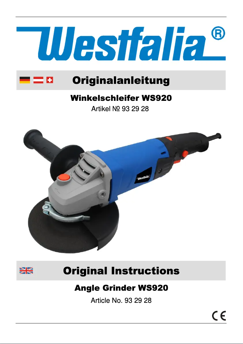 Image de la première page du manuel de l'appareil WS920