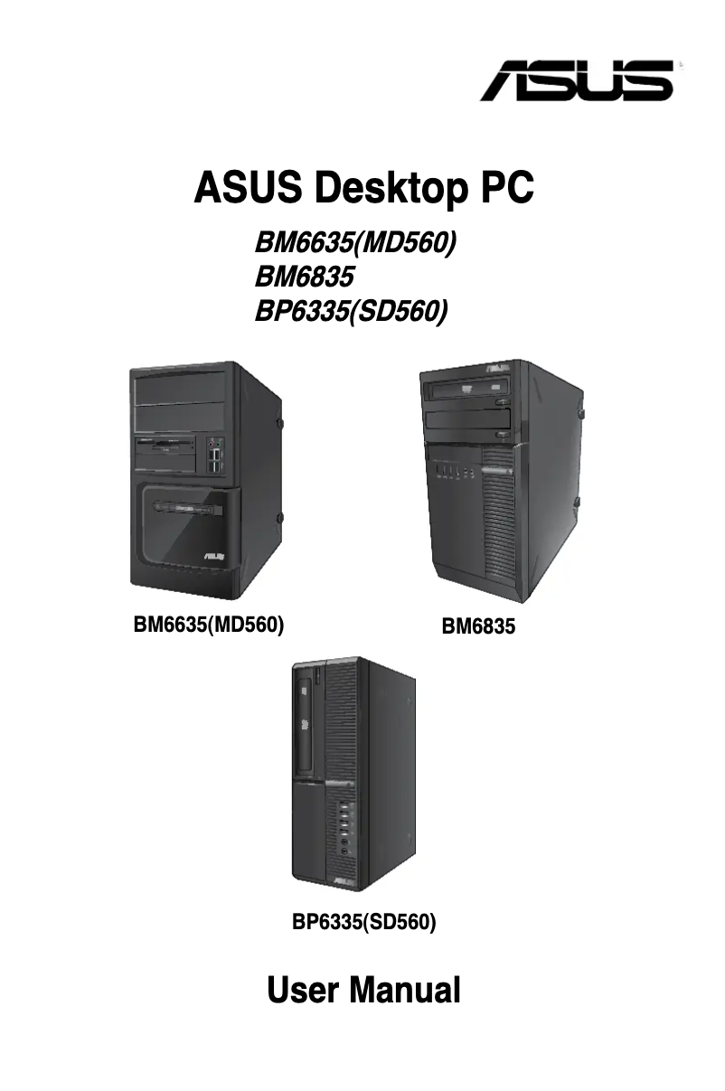 Page n°1 - Manuel utilisateur Asus 6835-ITVA45A