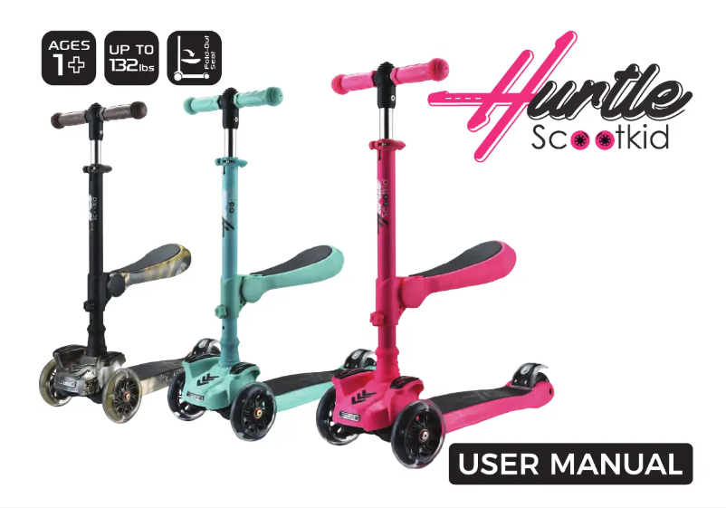 Page 1 de la notice Manuel utilisateur Hurtle ScootKid 3 HURFS79W