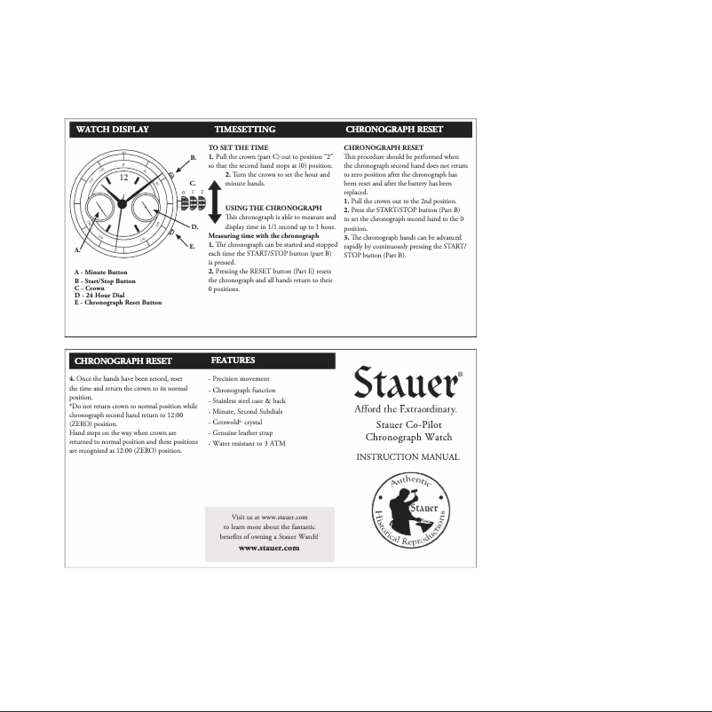 Page 1 de la notice Manuel utilisateur Stauer 35771