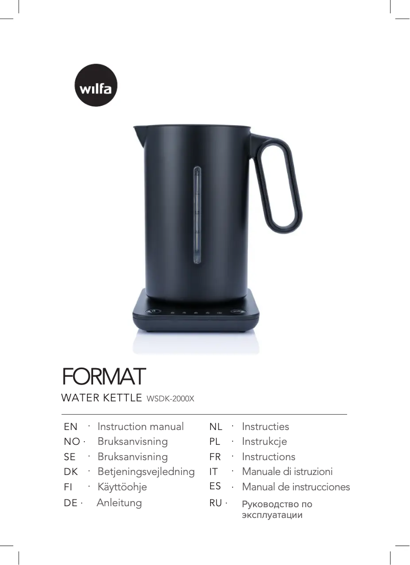 Page n°1 - Manuel utilisateur Wilfa SVART Format WSDK-2000S