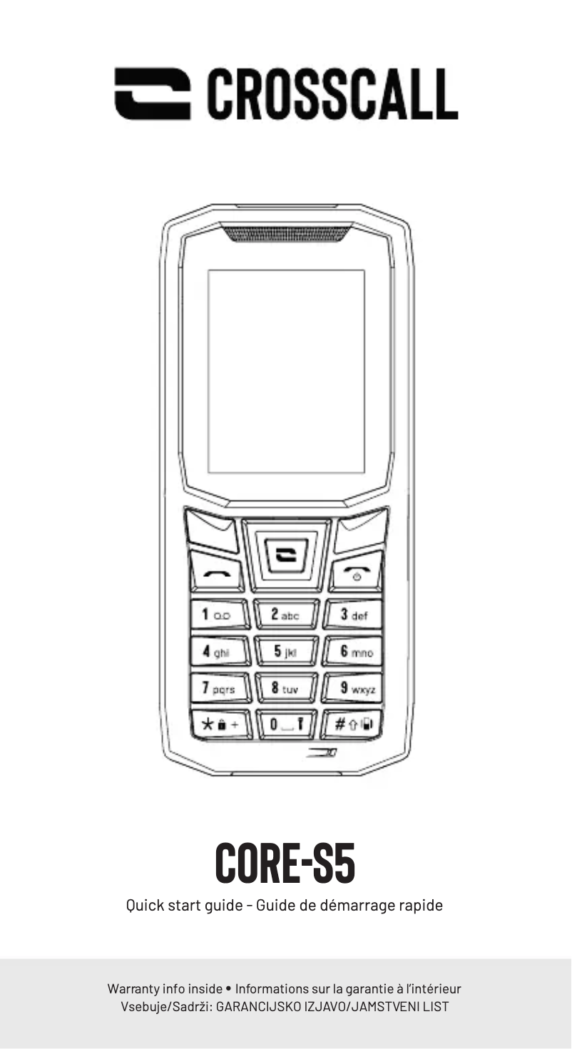 Page 1 de la notice Manuel utilisateur Crosscall CORE-S5