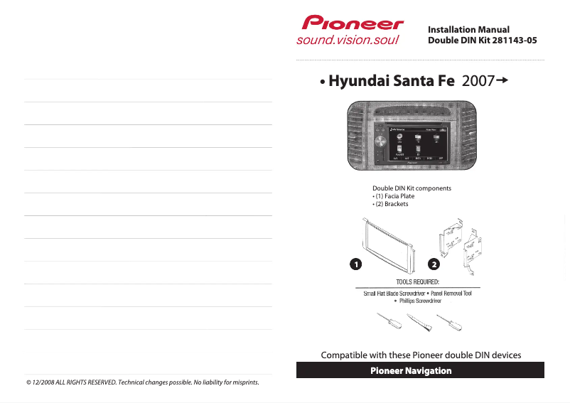 Página 1 del manual Manual de usuario Pioneer 281143-05