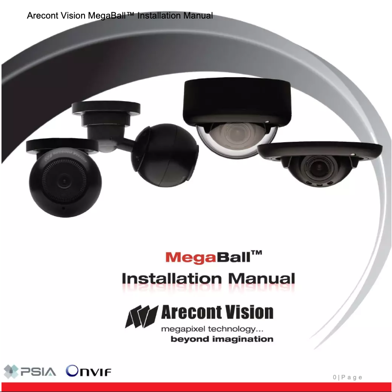 Page 1 de la notice Manuel utilisateur Arecont Vision MegaBall AV1145
