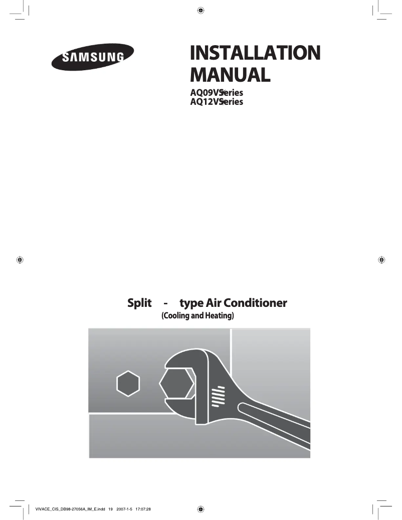 Page n°1 - Guide d'installation Samsung AQ12VBLN